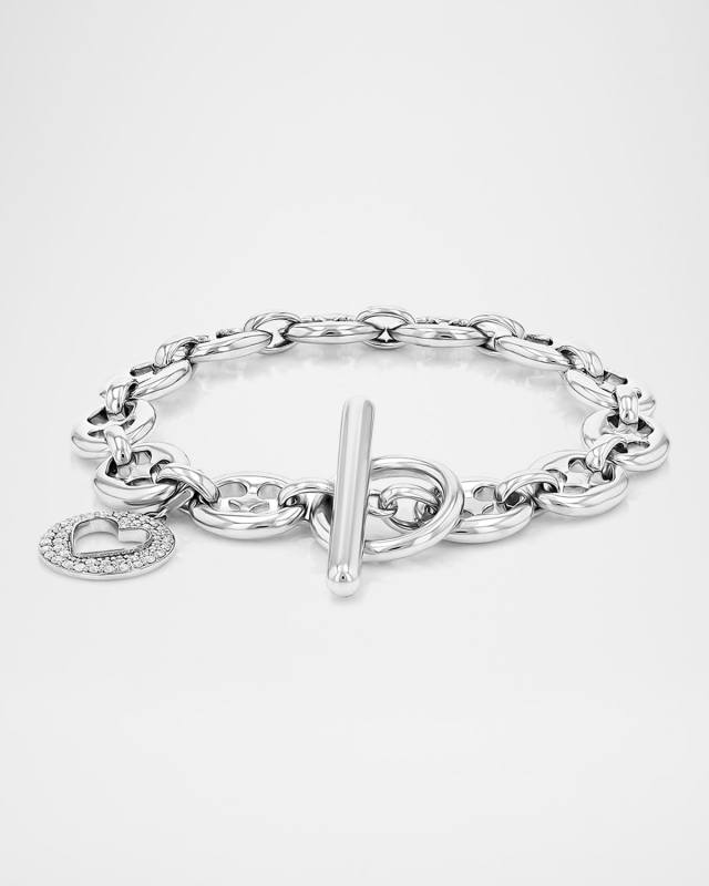 Mariner Toggle Heart Charm Bracelet
